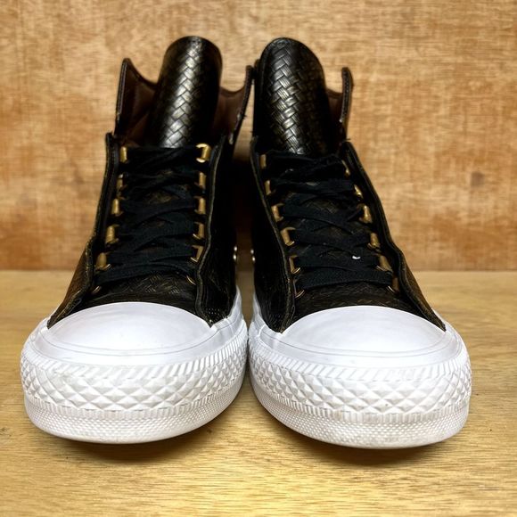 Converse All Star High Alpha M Dark Gold White Leather Shoes 153111C Men Size 9 - Picture 2 of 9